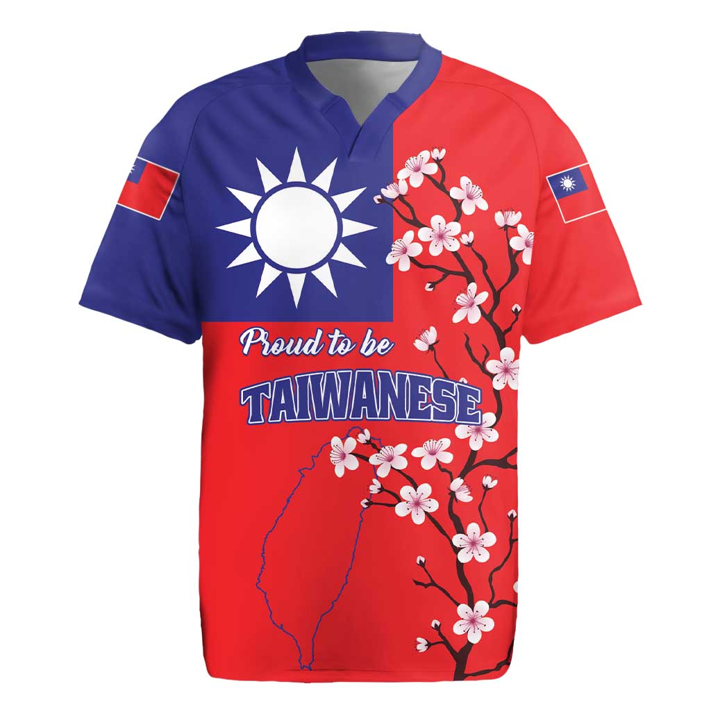 Personalized Proud To Be Taiwanese Rugby Jersey Flag Map Plum Blossom - Wonder Print Shop