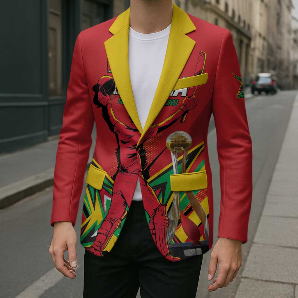 Personalized Amazon Warriors Champion Guyana Cricket Blazer - Wonder Print Shop