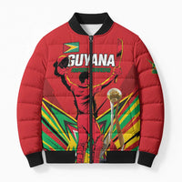 Personalized Amazon Warriors Champion Guyana Cricket Bomber Puffer Jacket - Wonder Print Shop