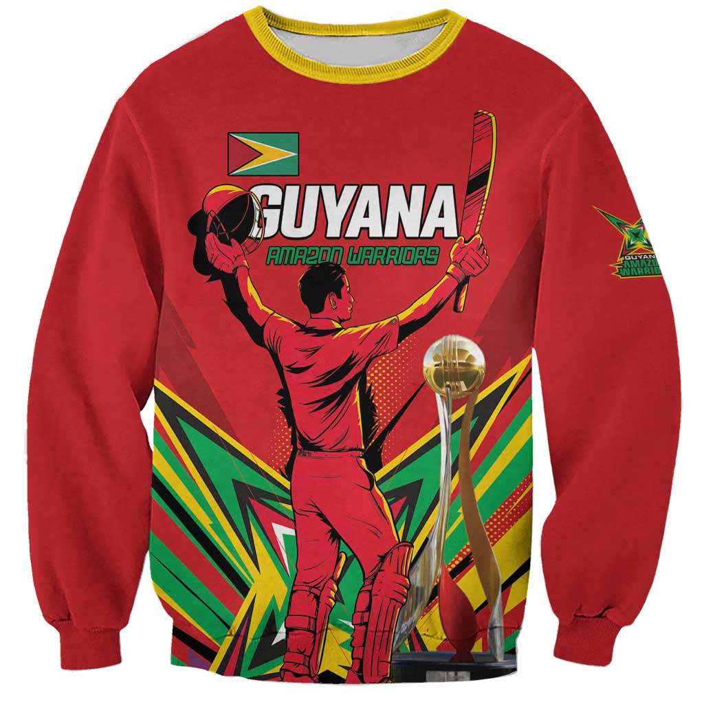Personalized Amazon Warriors Champion Guyana Cricket Sweatshirt - Wonder Print Shop