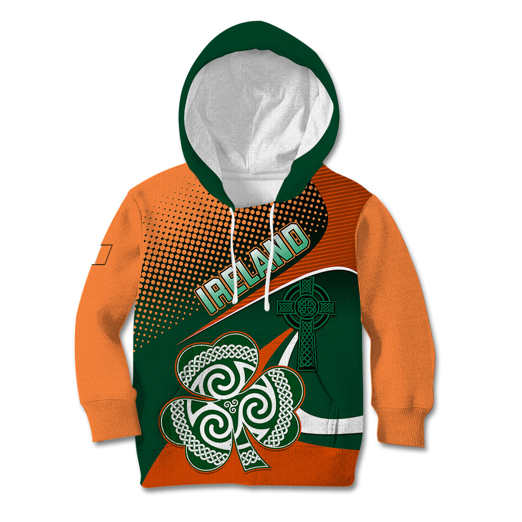 Ireland Rugby Kid Hoodie Irish Shamrock Go 2023 World Cup - Wonder Print Shop