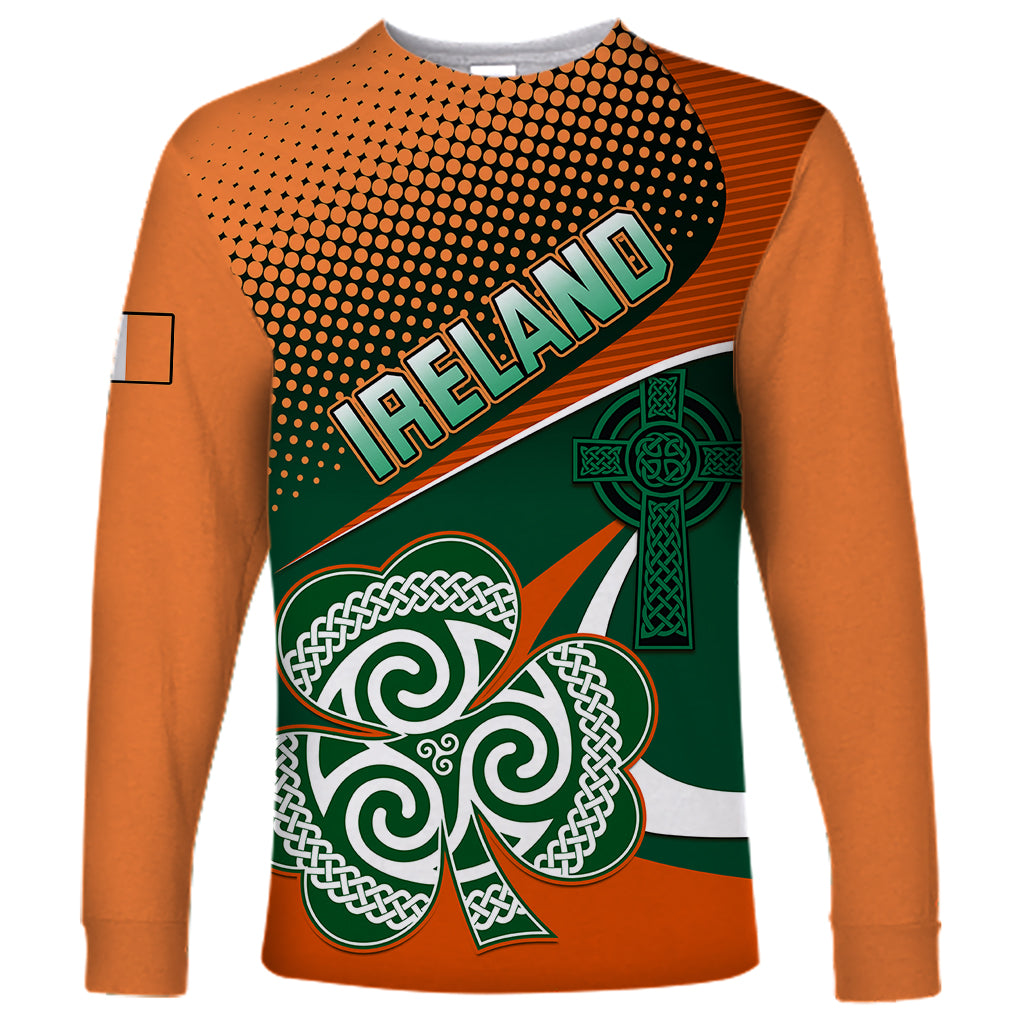 Ireland Rugby Long Sleeve Shirt Irish Shamrock Go 2023 World Cup - Wonder Print Shop