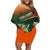 Ireland Rugby Off Shoulder Short Dress Irish Shamrock Go 2023 World Cup - Wonder Print Shop