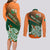 Custom Ireland Rugby Couples Matching Long Sleeve Bodycon Dress and Long Sleeve Button Shirts Irish Shamrock Go 2023 World Cup - Wonder Print Shop