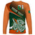 Custom Ireland Rugby Long Sleeve Shirt Irish Shamrock Go 2023 World Cup - Wonder Print Shop