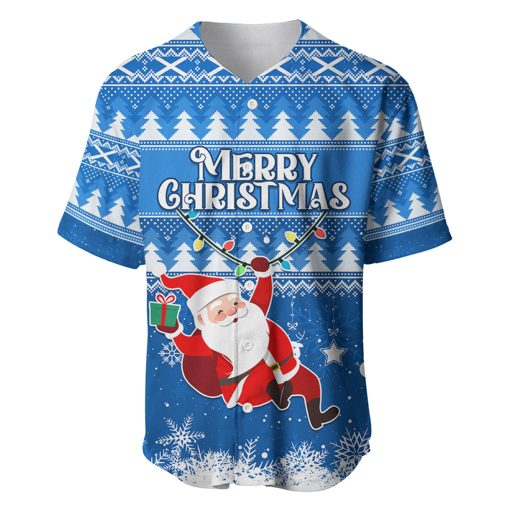 Custom Scotland Christmas Baseball Jersey Merry Christmas Santa Claus Gift - Wonder Print Shop