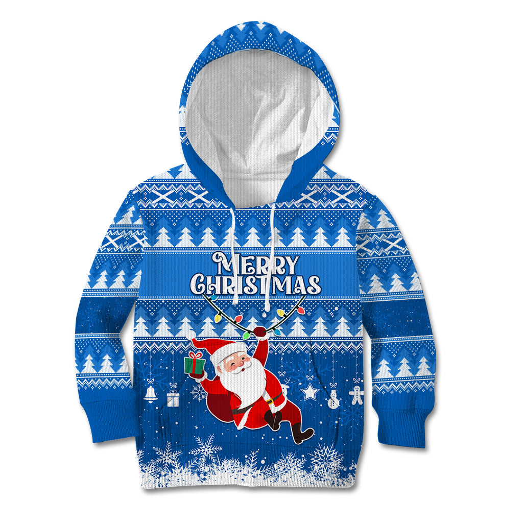 Custom Scotland Christmas Kid Hoodie Merry Christmas Santa Claus Gift - Wonder Print Shop