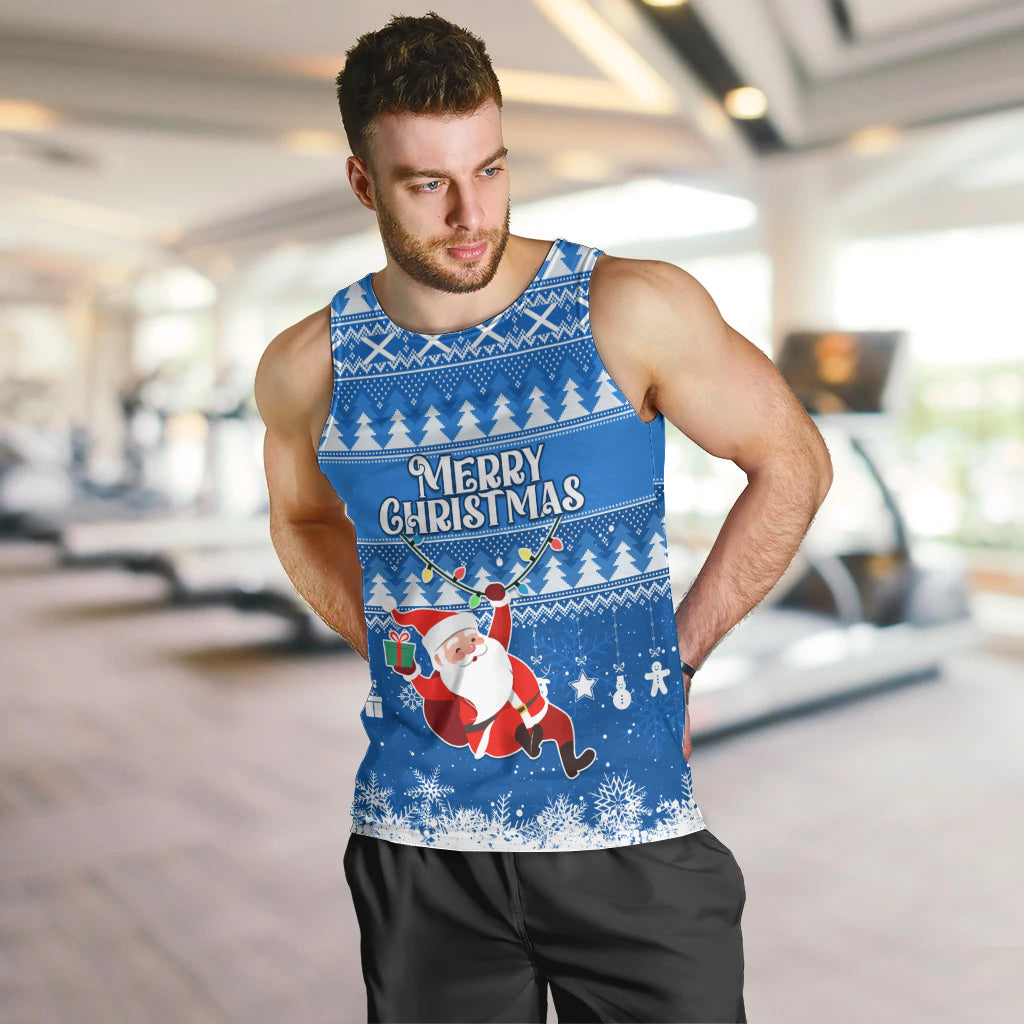 Custom Scotland Christmas Men Tank Top Merry Christmas Santa Claus Gift - Wonder Print Shop