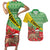 Ethiopia Christmas Couples Matching Short Sleeve Bodycon Dress and Hawaiian Shirt Melkam Gena African Pattern - Wonder Print Shop