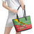 Ethiopia Christmas Leather Tote Bag Melkam Gena African Pattern - Wonder Print Shop