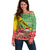 Ethiopia Christmas Off Shoulder Sweater Melkam Gena African Pattern - Wonder Print Shop