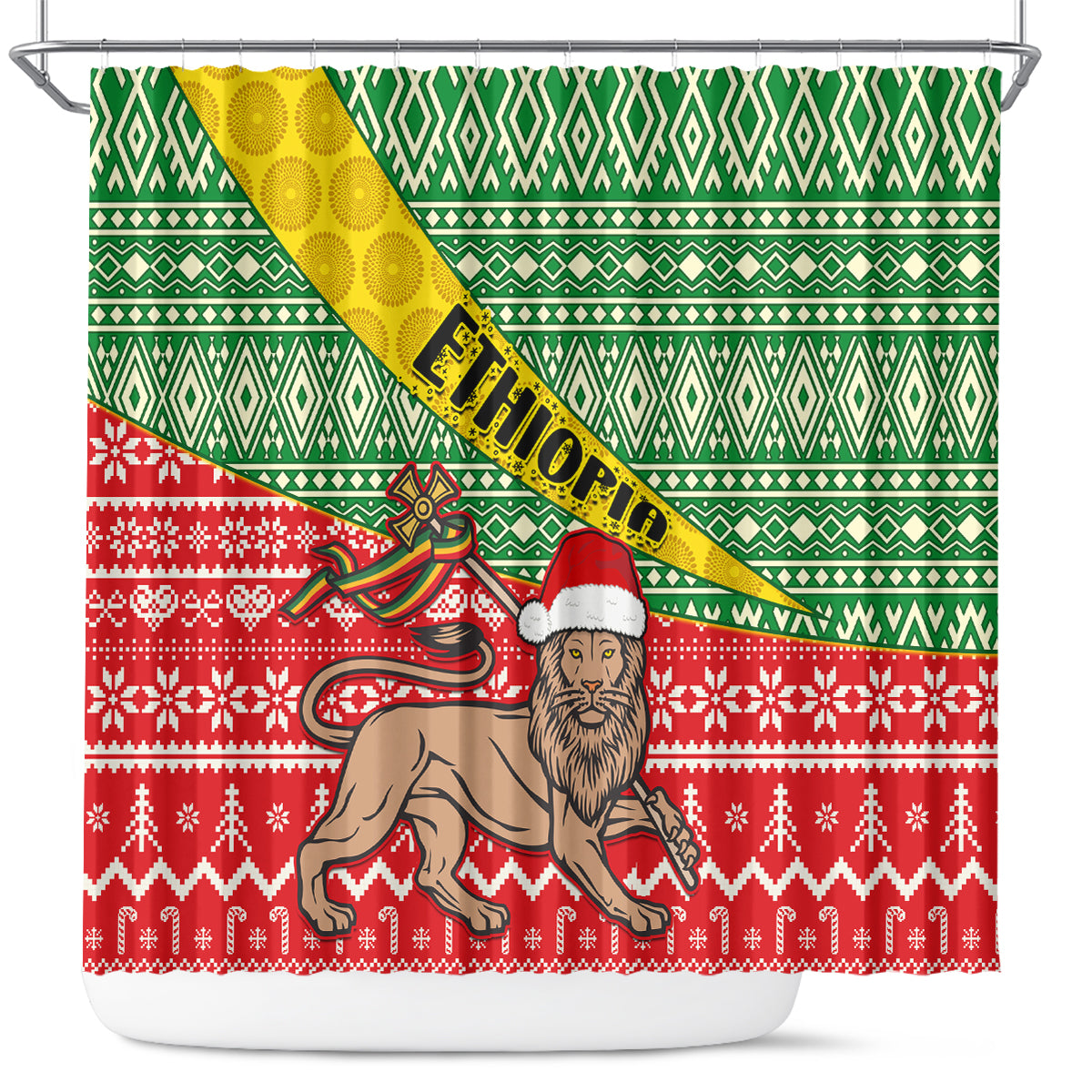 ethiopia-christmas-shower-curtain-melkam-gena-african-pattern