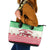 Custom Wales Christmas Leather Tote Bag Nadolig Llawen Welsh Dragon - Wonder Print Shop