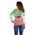 Custom Wales Christmas Off Shoulder Sweater Nadolig Llawen Welsh Dragon - Wonder Print Shop