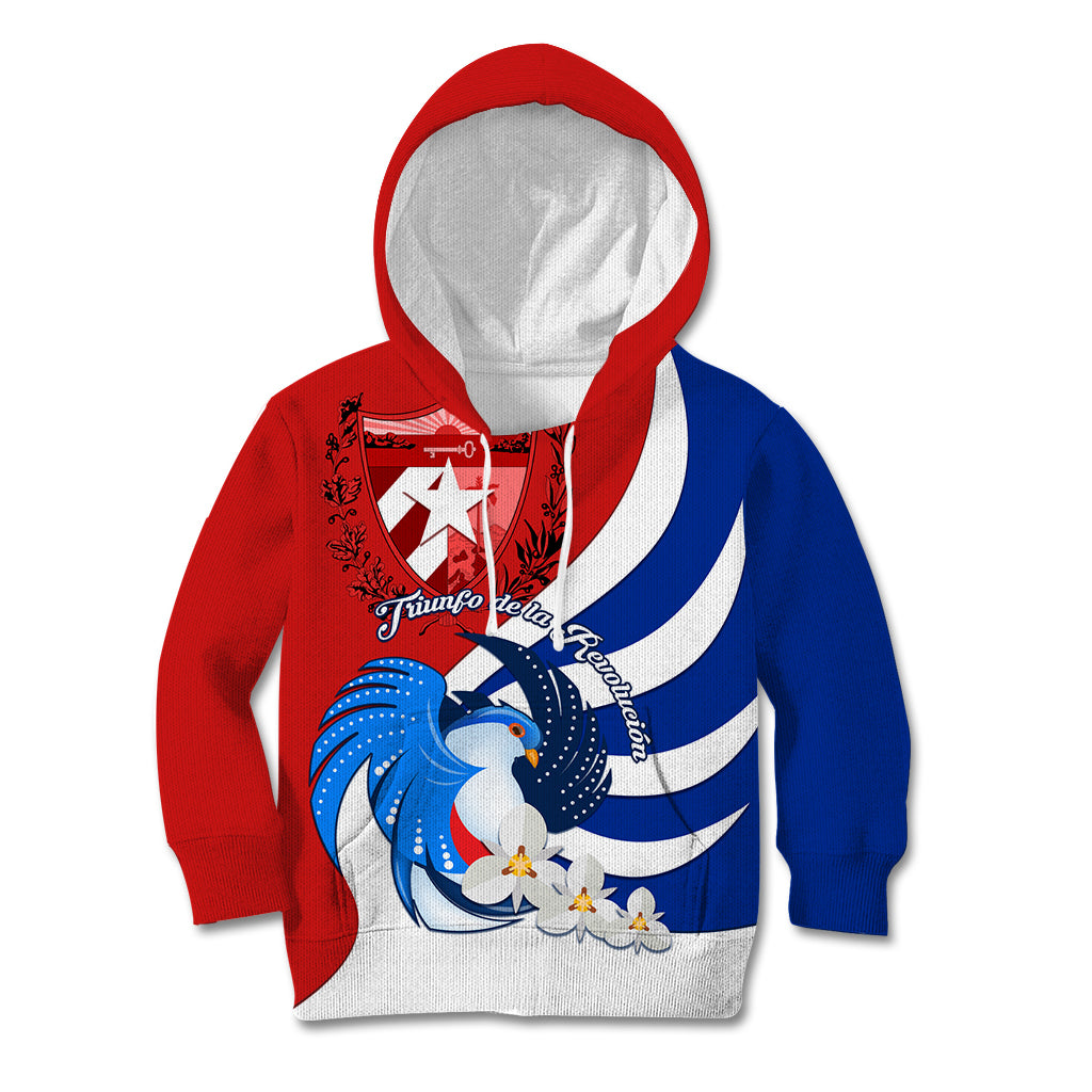 Cuba Liberation Day Kid Hoodie Patria o Muerte Venceremos Tocororo With White Mariposa - Wonder Print Shop