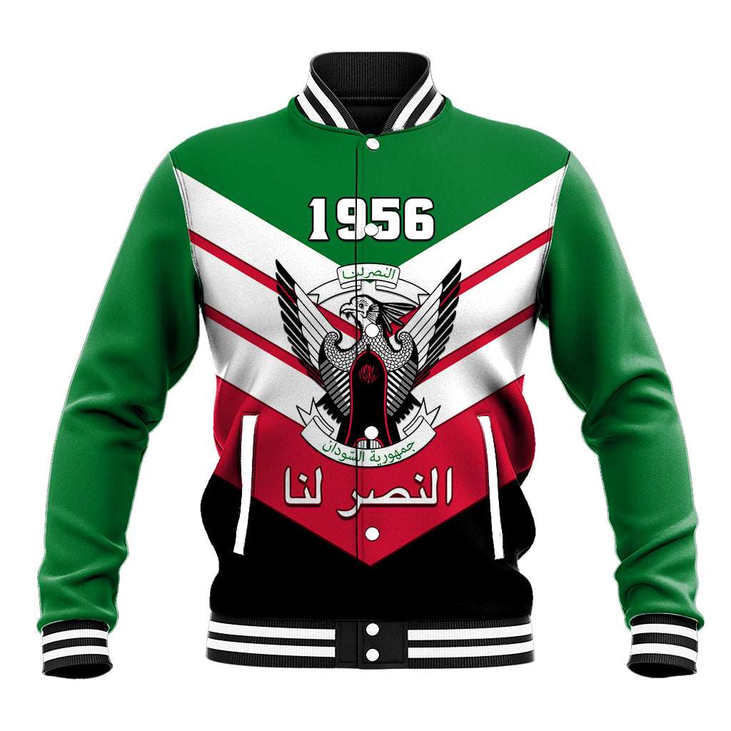 Sudan Independence Day Baseball Jacket Sudanese Secretary Bird - Wonder Print Shop