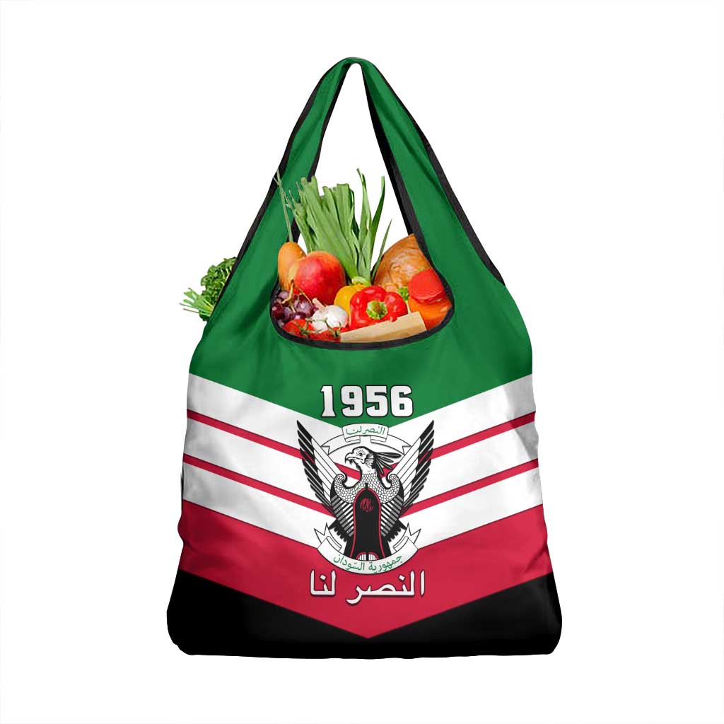 Sudan Independence Day Grocery Bag Sudanese Secretary Bird