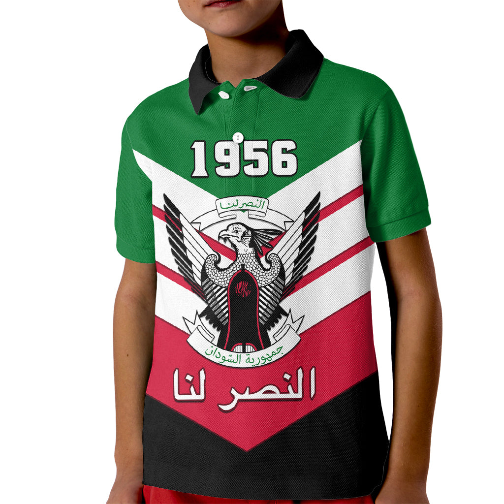 Sudan Independence Day Kid Polo Shirt Sudanese Secretary Bird - Wonder Print Shop