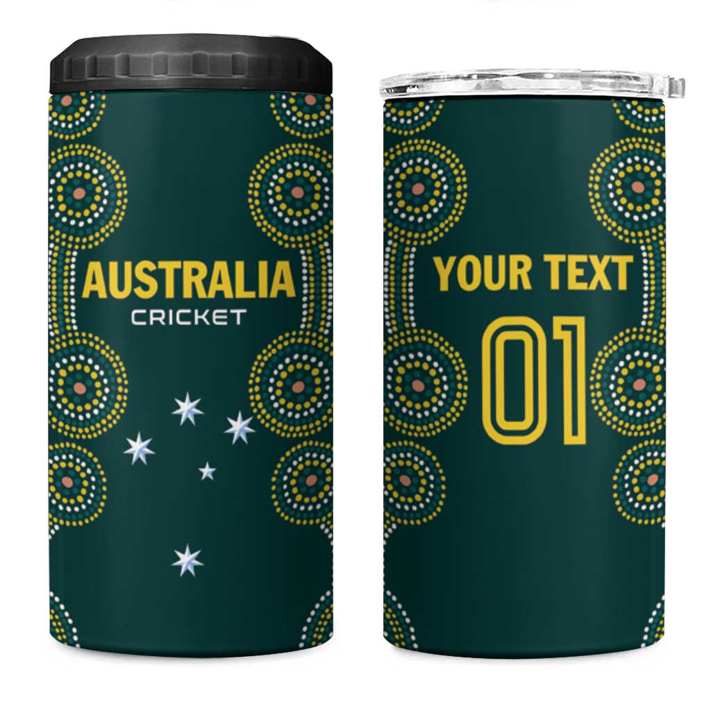 Custom Australia Cricket 4 in 1 Can Cooler Tumbler Aussies Champions - Wonder Print Shop