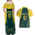 Custom Australia Cricket Couples Matching Off Shoulder Maxi Dress and Hawaiian Shirt Aussies Champions - Wonder Print Shop