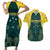 Custom Australia Cricket Couples Matching Short Sleeve Bodycon Dress and Hawaiian Shirt Aussies Champions - Wonder Print Shop