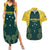 Custom Australia Cricket Couples Matching Summer Maxi Dress and Hawaiian Shirt Aussies Champions - Wonder Print Shop