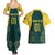 Custom Australia Cricket Couples Matching Summer Maxi Dress and Hawaiian Shirt Aussies Champions - Wonder Print Shop