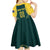 Custom Australia Cricket Kid Short Sleeve Dress Aussies Champions - Wonder Print Shop