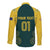 Custom Australia Cricket Long Sleeve Button Shirt Aussies Champions - Wonder Print Shop