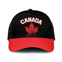 Canada 2026 Hockey Baseball Net Cap Team Maple Leaf Black Version - Wonder Print Shop