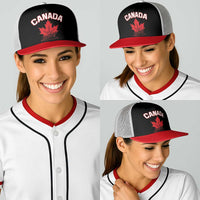 Canada 2026 Hockey Baseball Net Cap Team Maple Leaf Black Version - Wonder Print Shop