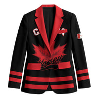 Custom Canada 2026 Hockey Blazer Team Maple Leaf Black Version - Wonder Print Shop