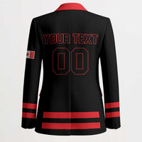 Custom Canada 2026 Hockey Blazer Team Maple Leaf Black Version - Wonder Print Shop