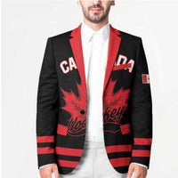 Custom Canada 2026 Hockey Blazer Team Maple Leaf Black Version - Wonder Print Shop