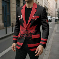 Custom Canada 2026 Hockey Blazer Team Maple Leaf Black Version - Wonder Print Shop