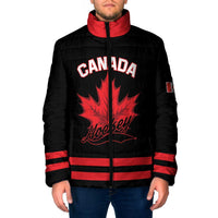 Custom Canada 2026 Hockey Padded Jacket Team Maple Leaf Black Version - Wonder Print Shop