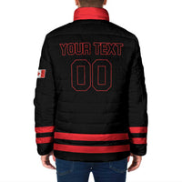 Custom Canada 2026 Hockey Padded Jacket Team Maple Leaf Black Version - Wonder Print Shop