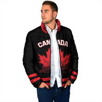 Custom Canada 2026 Hockey Padded Jacket Team Maple Leaf Black Version - Wonder Print Shop
