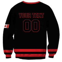 Custom Canada 2026 Hockey Sweatshirt Team Maple Leaf Black Version - Wonder Print Shop