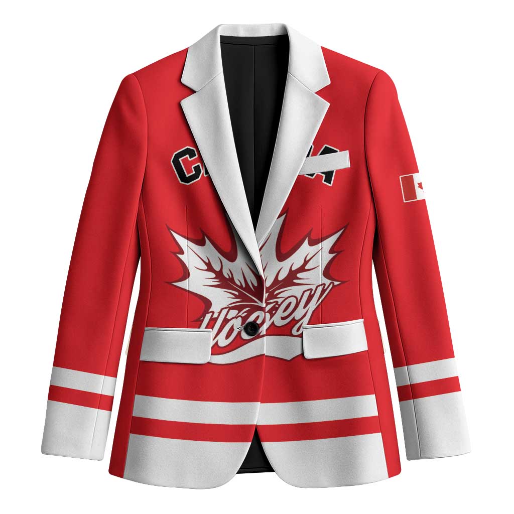 Custom Canada 2026 Hockey Blazer Team Maple Leaf Red Version - Wonder Print Shop