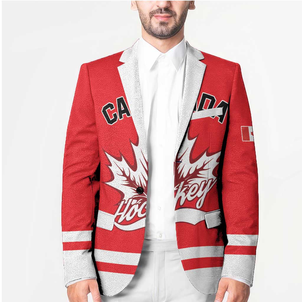 Custom Canada 2026 Hockey Blazer Team Maple Leaf Red Version - Wonder Print Shop