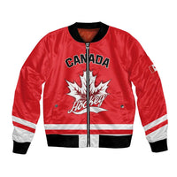 Custom Canada 2026 Hockey Bomber Jacket Team Maple Leaf Red Version - Wonder Print Shop
