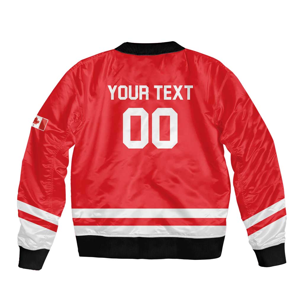 Custom Canada 2026 Hockey Bomber Jacket Team Maple Leaf Red Version - Wonder Print Shop