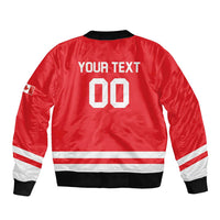 Custom Canada 2026 Hockey Bomber Jacket Team Maple Leaf Red Version - Wonder Print Shop