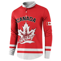 Custom Canada 2026 Hockey Button Sweatshirt Team Maple Leaf Red Version - Wonder Print Shop