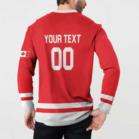 Custom Canada 2026 Hockey Button Sweatshirt Team Maple Leaf Red Version - Wonder Print Shop