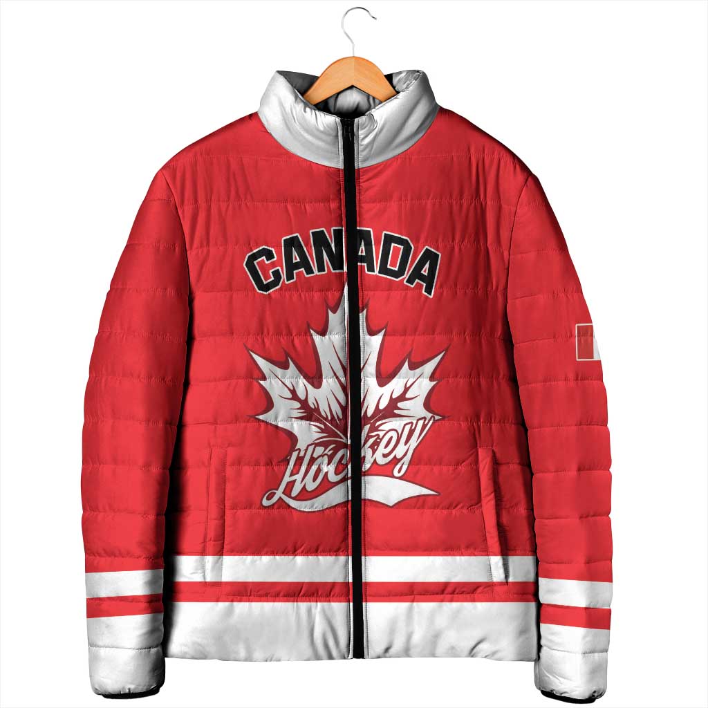 Custom Canada 2026 Hockey Padded Jacket Team Maple Leaf Red Version - Wonder Print Shop