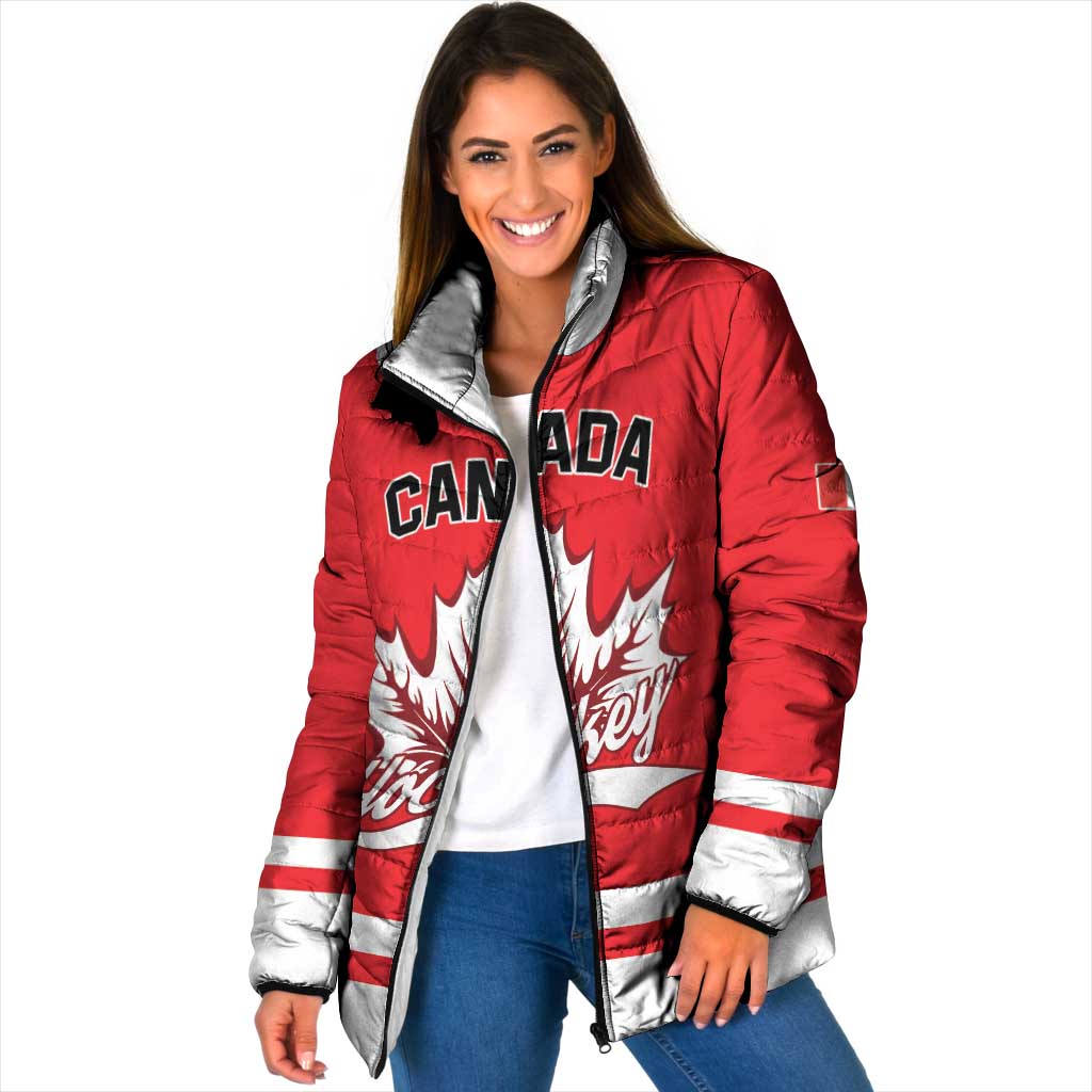 Custom Canada 2026 Hockey Padded Jacket Team Maple Leaf Red Version - Wonder Print Shop