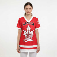 Custom Canada 2026 Hockey Scrub Top Team Maple Leaf Red Version - Wonder Print Shop