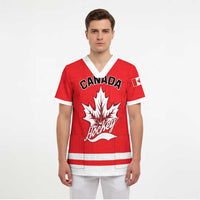 Custom Canada 2026 Hockey Scrub Top Team Maple Leaf Red Version - Wonder Print Shop